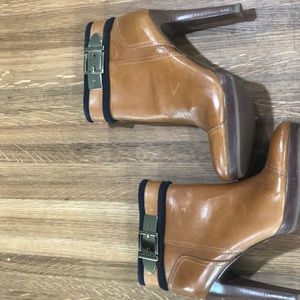 Tory Burch Leather Heel Booties